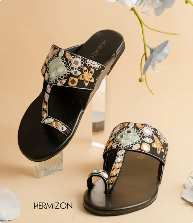 Embellished Hermizon sandals from an early collection