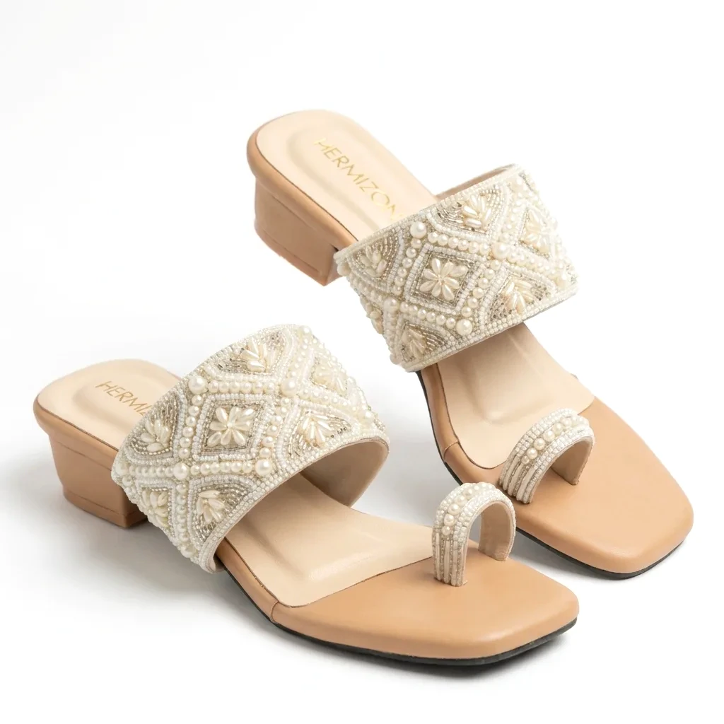 Amenia — Pearl Bridal Heel