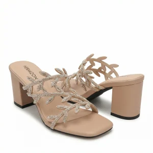 Anya — Rhinestone Block Heel — view 3
