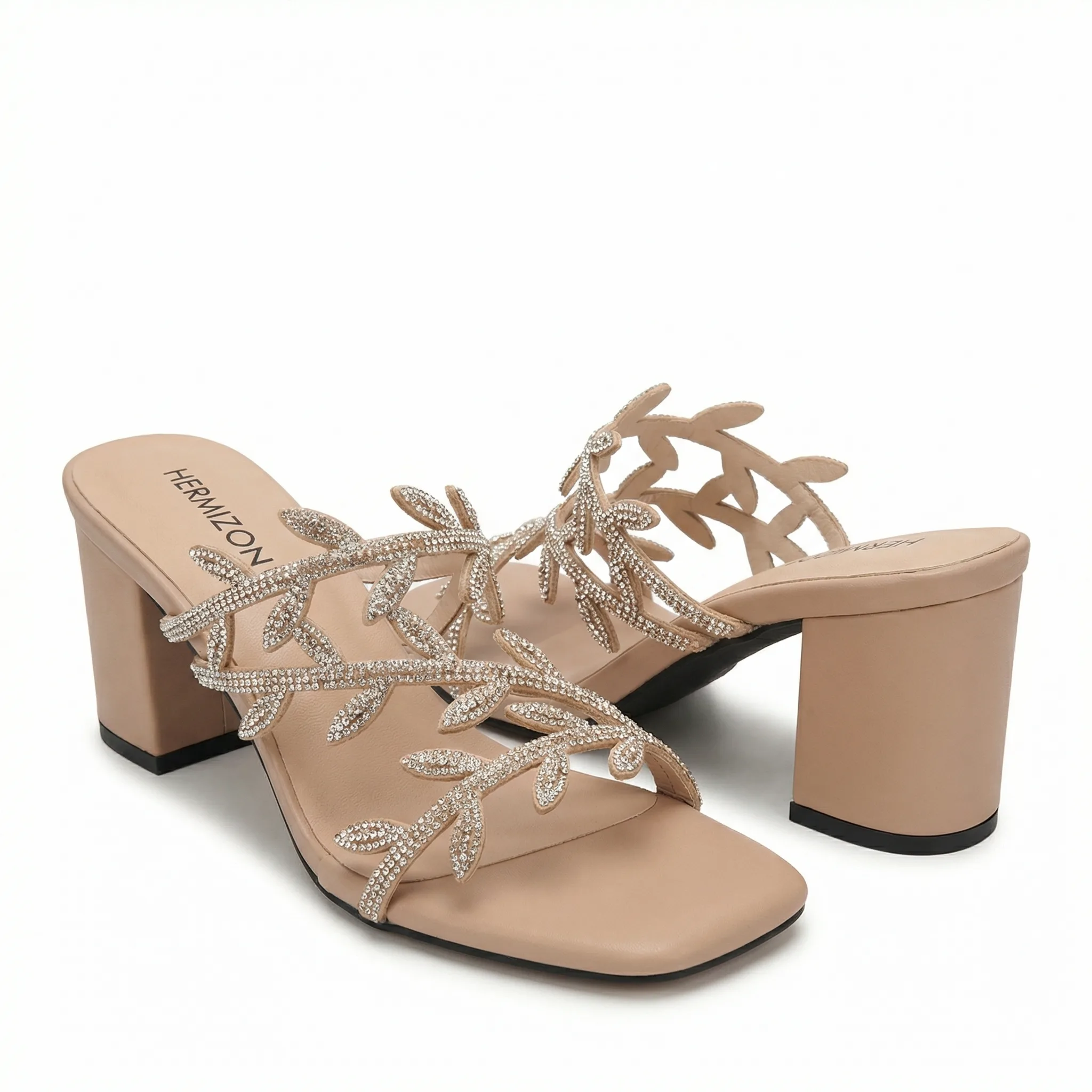 Anya — Rhinestone Block Heel — view 3