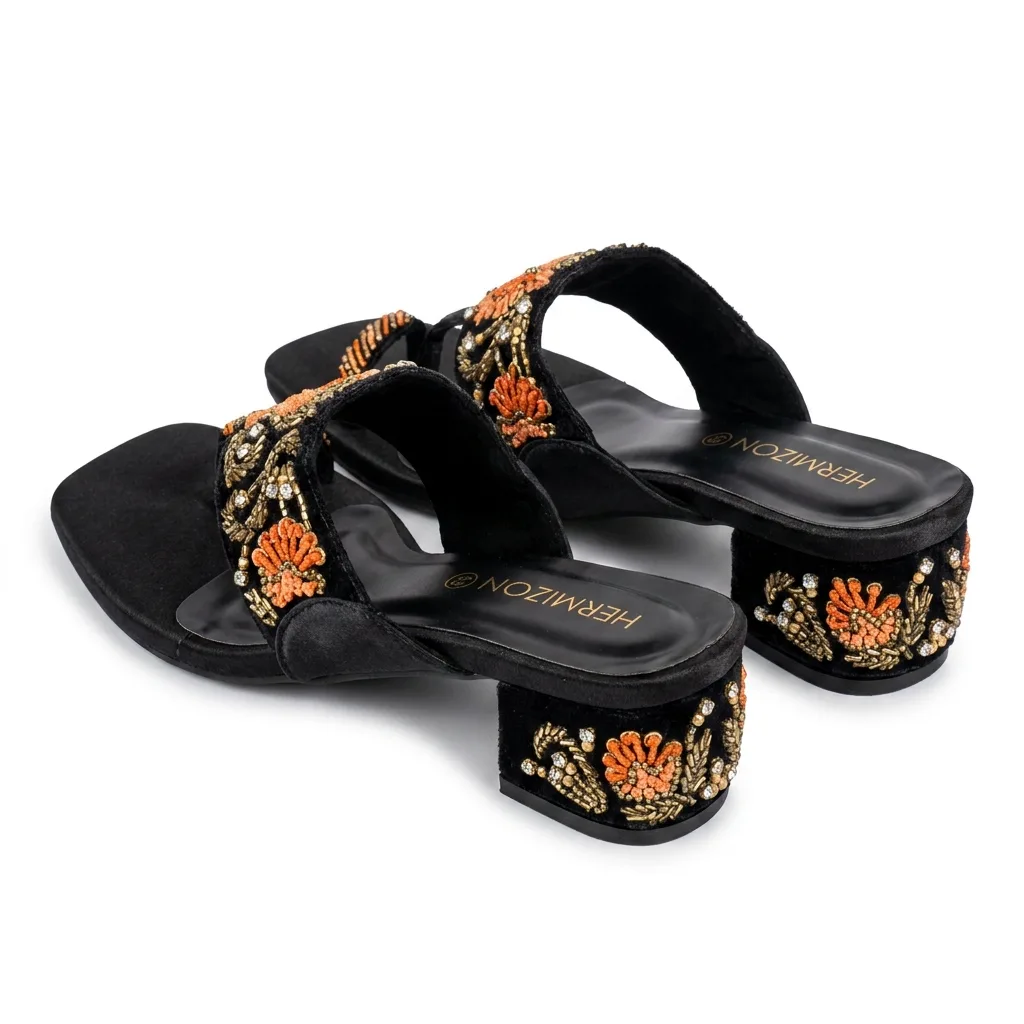 Helena — Floral Handwork Heel — view 3