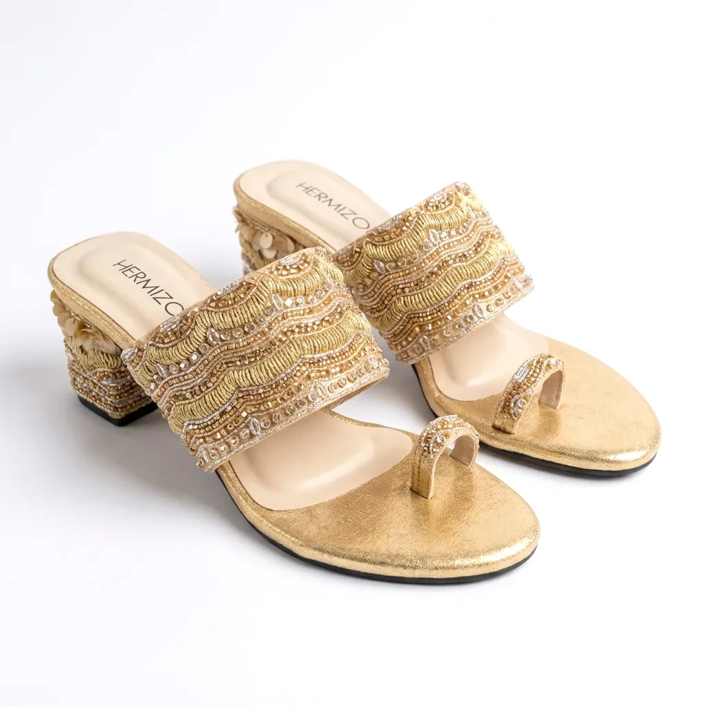 Hestia — Golden Bridal Heel