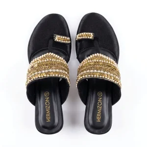Irina — Golden Beadwork Heel — view 2