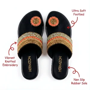 Lilaboti — French Knot Embroidered Flat — view 3