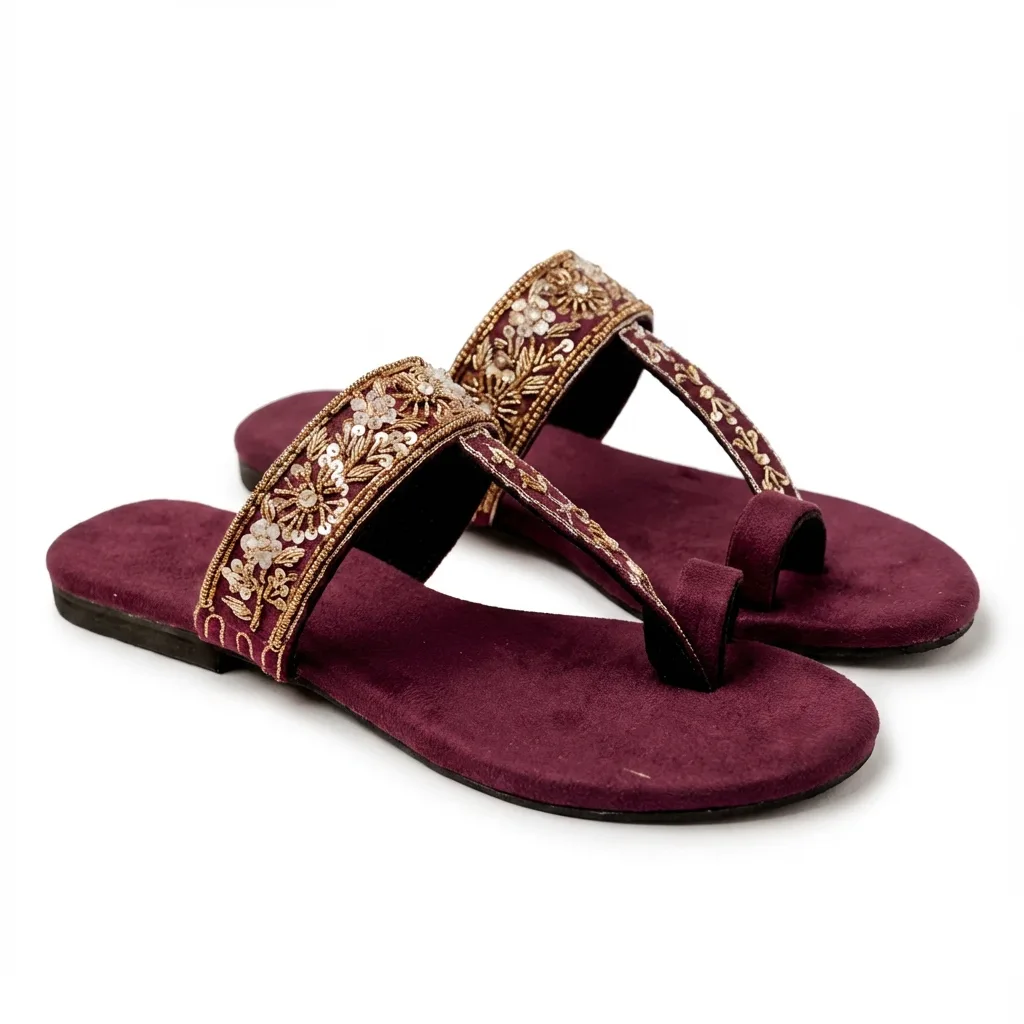 Mabel — Zardozi Velvet Flat