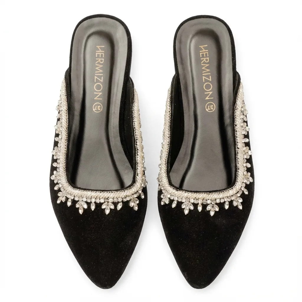 Marwa — Crystal Embroidered Mule