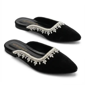 Marwa — Crystal Embroidered Mule — view 2