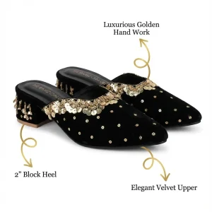 Nuriya — Black & Gold Pump