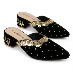 Nuriya — Black & Gold Pump — view 2