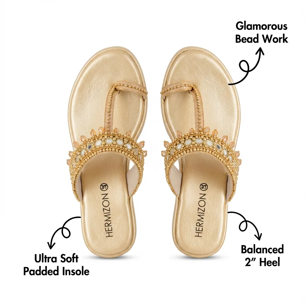 Perrin — Golden Platform Wedge — view 3
