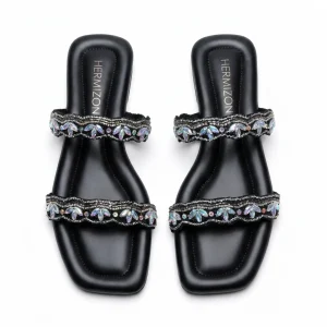 Ravina — Crystal Dual Strap Flat