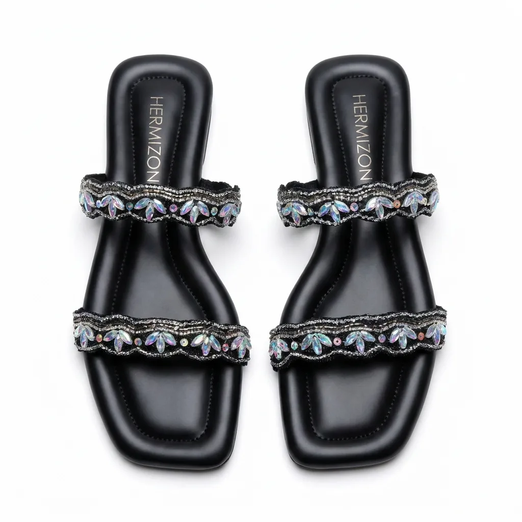 Ravina — Crystal Dual Strap Flat