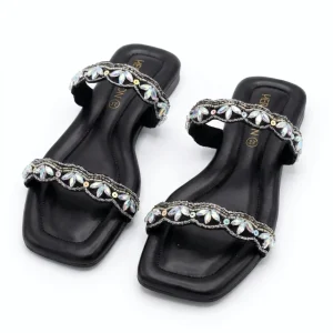 Ravina — Crystal Dual Strap Flat — view 2