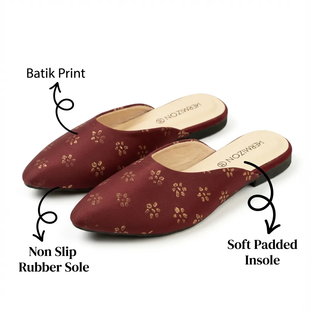 Rubina — Batik Print Mule — view 3