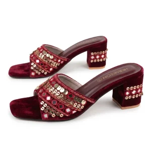Ruby — Maroon Bridal Heel — view 2