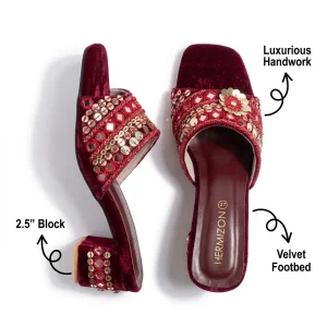 Ruby — Maroon Bridal Heel — view 3