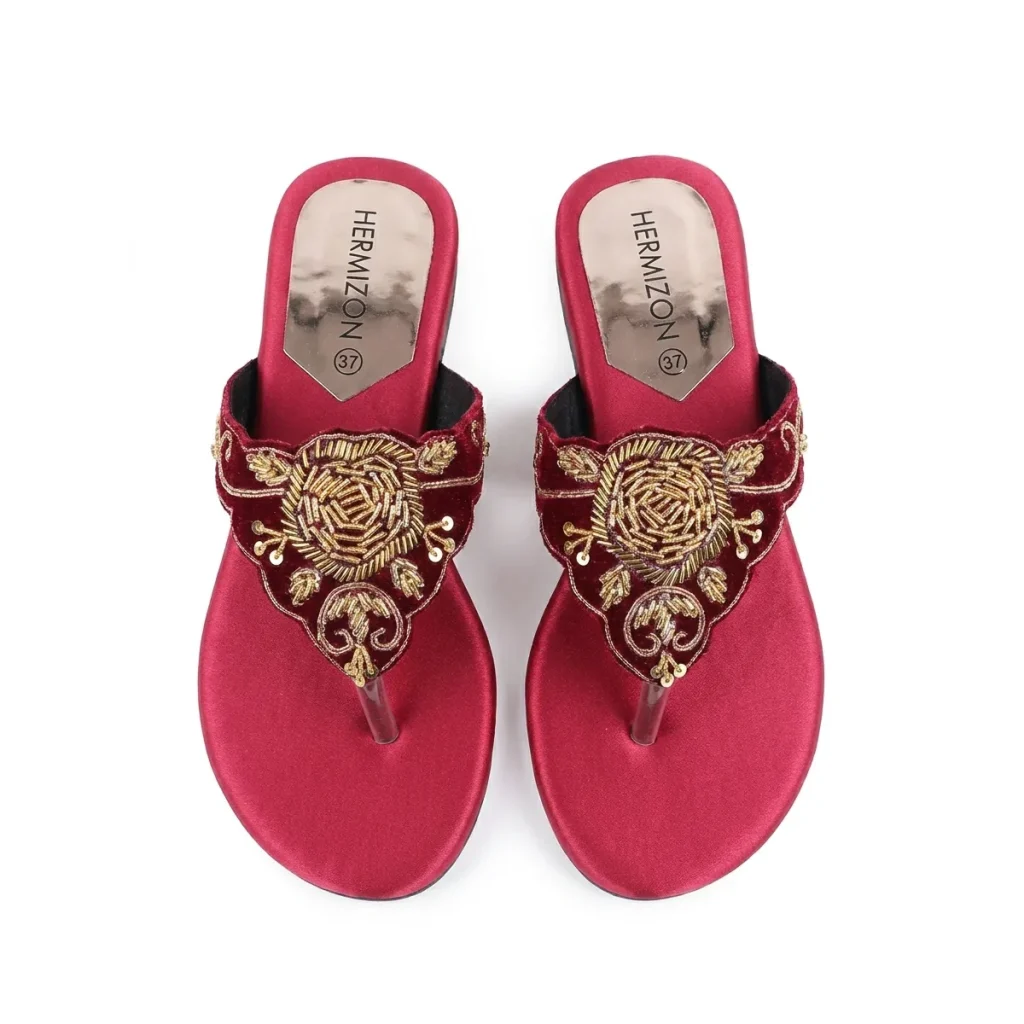 Ruzeen — Zardozi Embroidered Flat