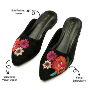 Velora — Floral Embroidered Mule — view 3